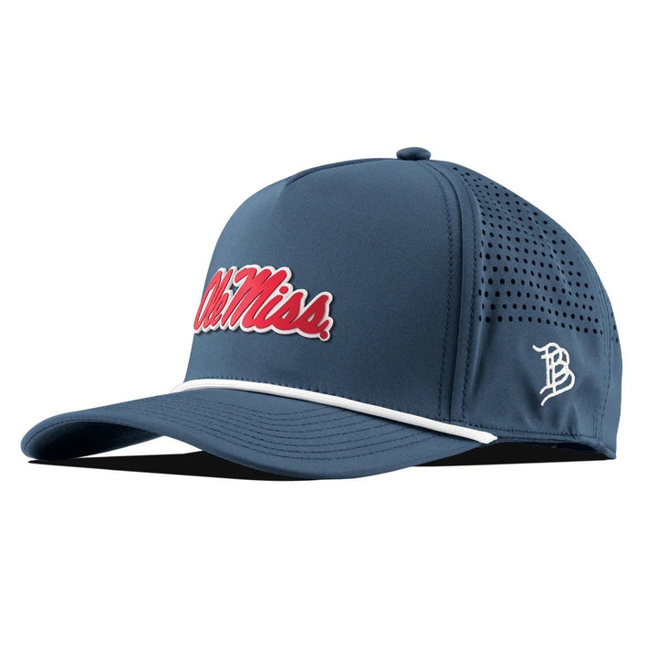 Ole Miss Red Script Branded Bills Curved 5 Panel Rope Hat - Shop B - Unlimited - caps adjustable
