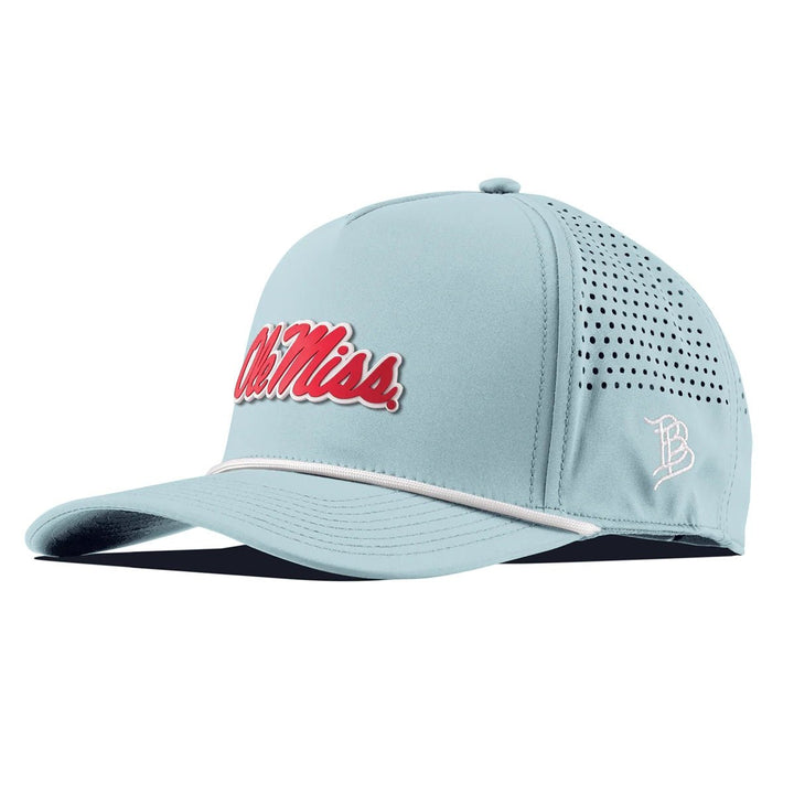 Ole Miss Red Script Branded Bills Curved 5 Panel Rope Hat - Shop B - Unlimited -