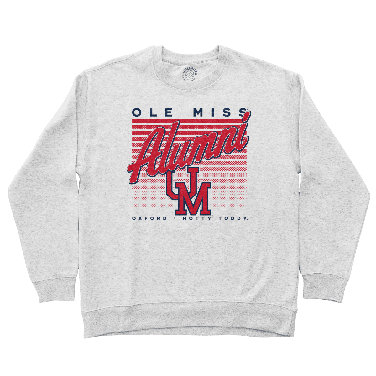 Ole Miss Retro Stripe Alumni Sweatshirt - Shop B - Unlimited -