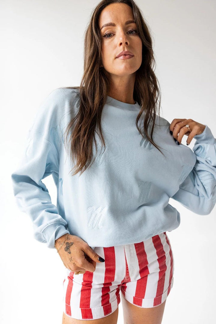 Ole Miss Ritter Repeat Lantern Sleeve Crew - Shop B - Unlimited -