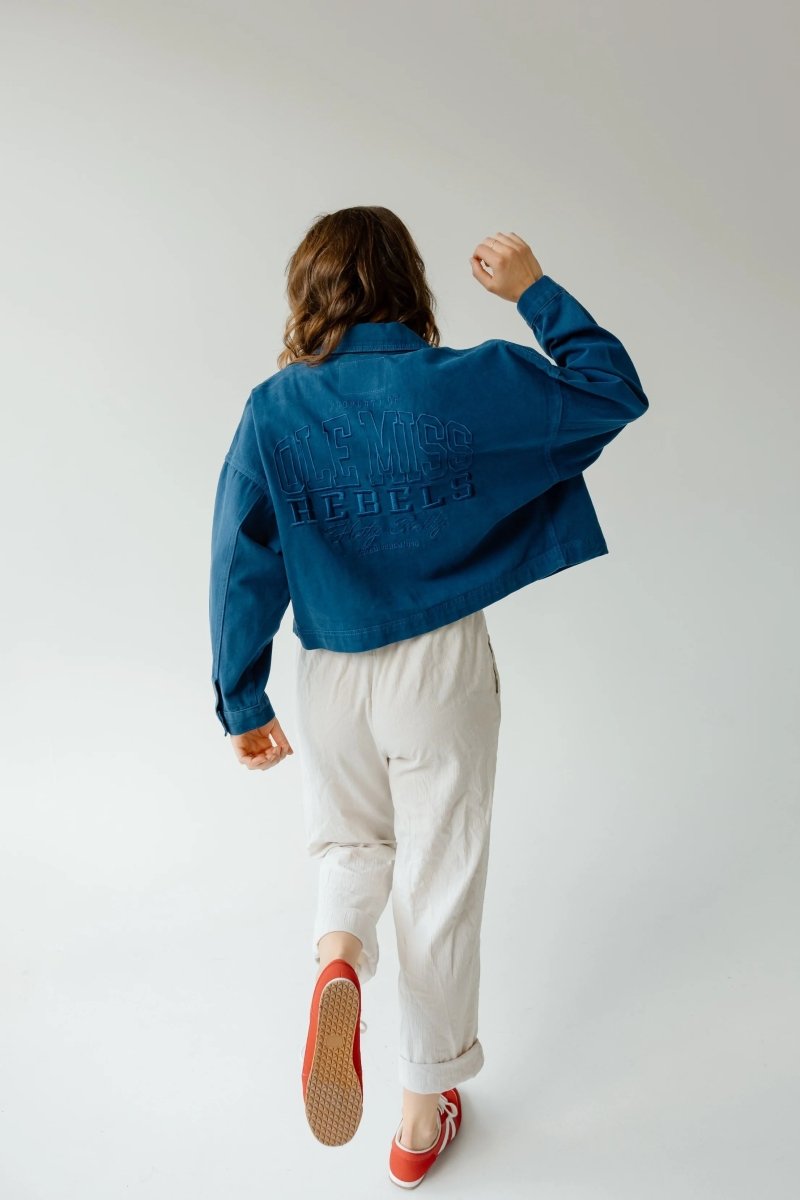 Ole Miss Sanders Embroidery Canvas Twill Jacket - Shop B - Unlimited -