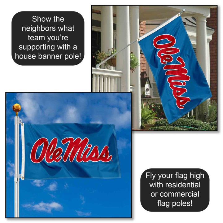 Ole Miss Script Powder Blue Flag - Shop B - Unlimited - novelty flags