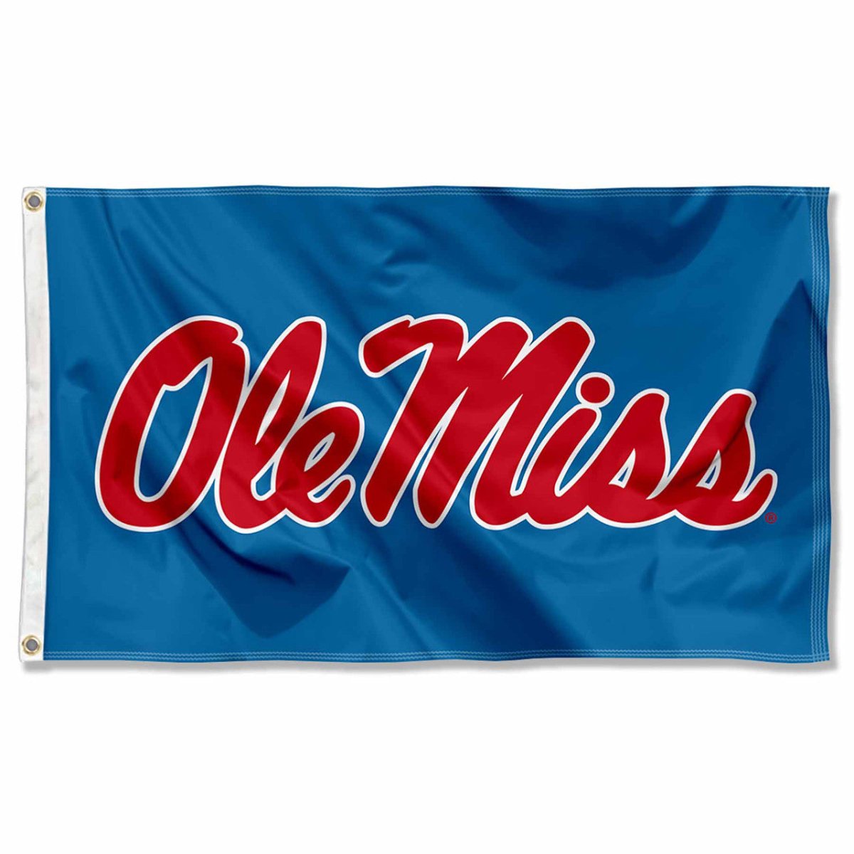 Ole Miss Script Powder Blue Flag - Shop B - Unlimited - novelty flags