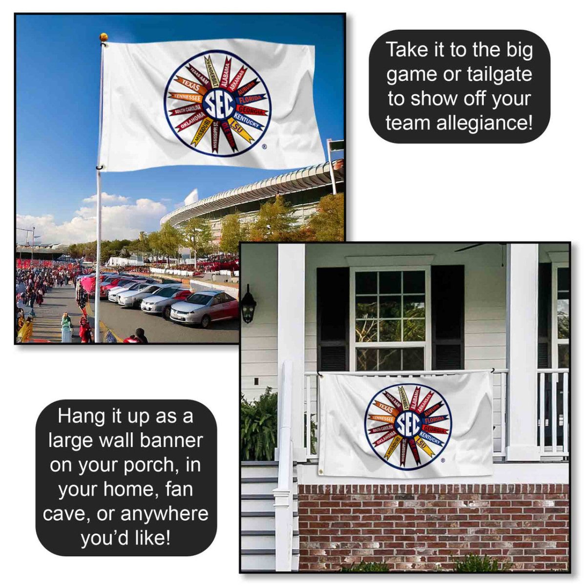 Ole Miss SEC Pinwheel Logo Flag - Shop B - Unlimited - novelty flags