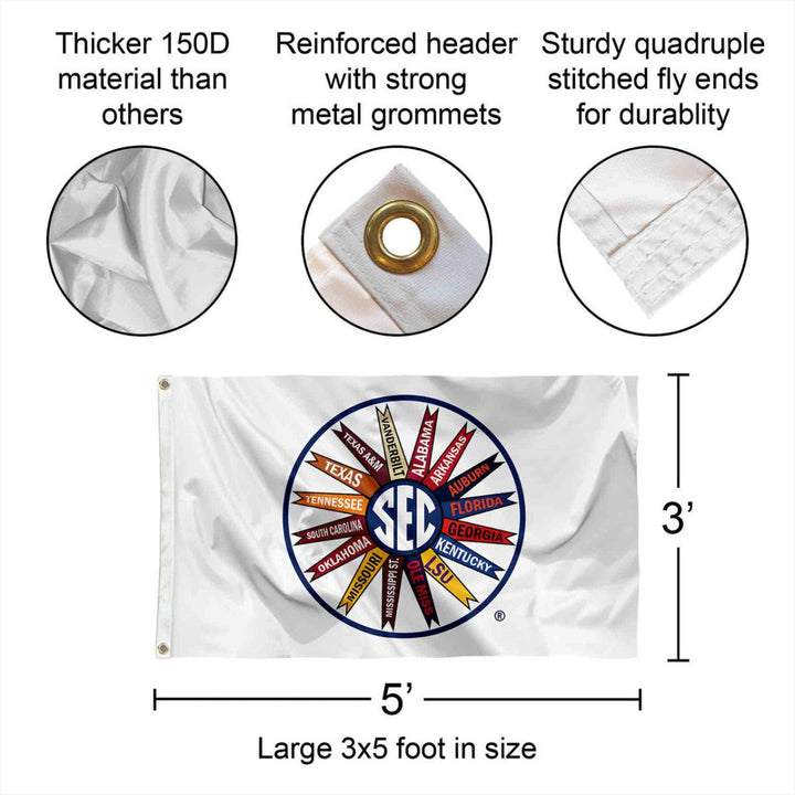 Ole Miss SEC Pinwheel Logo Flag - Shop B - Unlimited - novelty flags