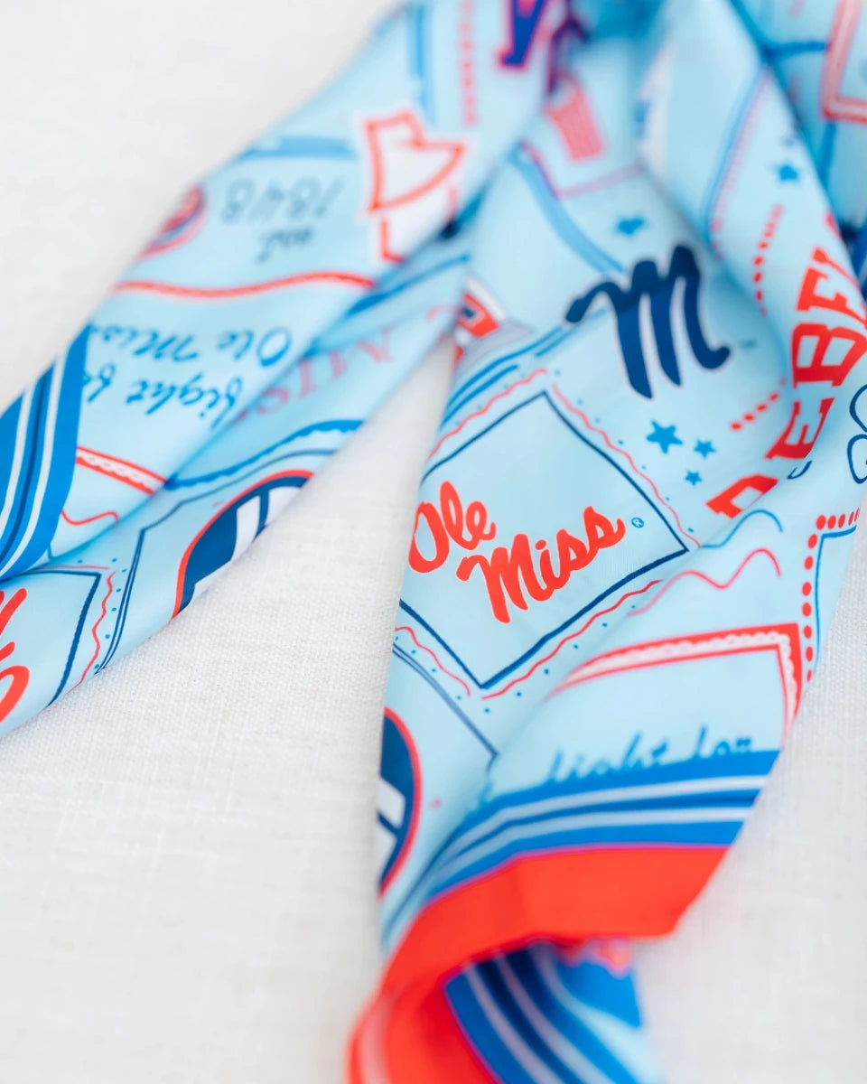 Ole Miss Silk Scarf - Game Day Apparel - Scarves