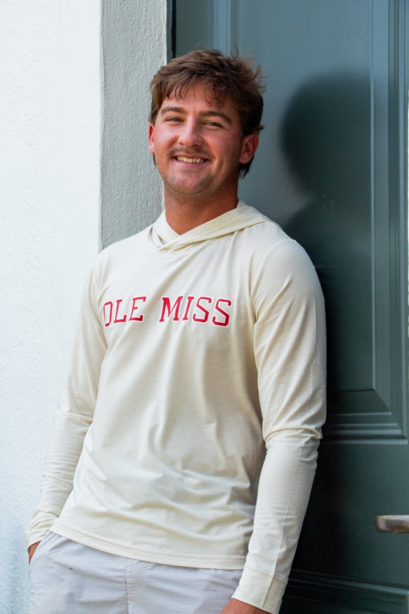 Ole Miss Varsity Block Free Fly Men's Elevate Lightweight Hoodie - Game Day Apparel - Hoodies & Sweatshirts