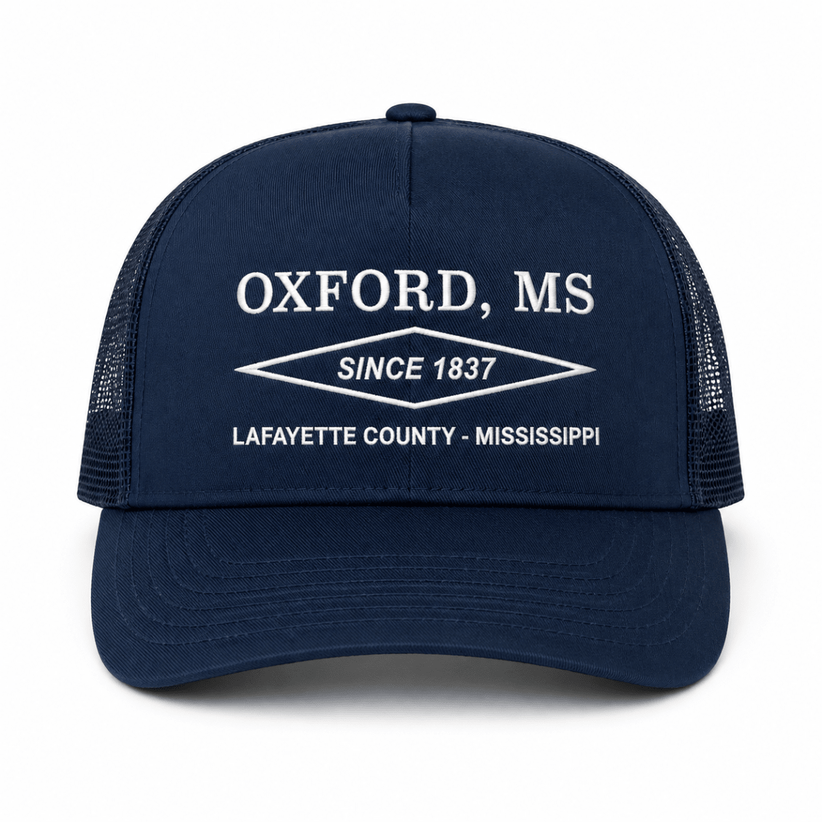 Oxford, Mississippi Diamond Trucker Hat - Game Day Apparel - Caps Adjustable
