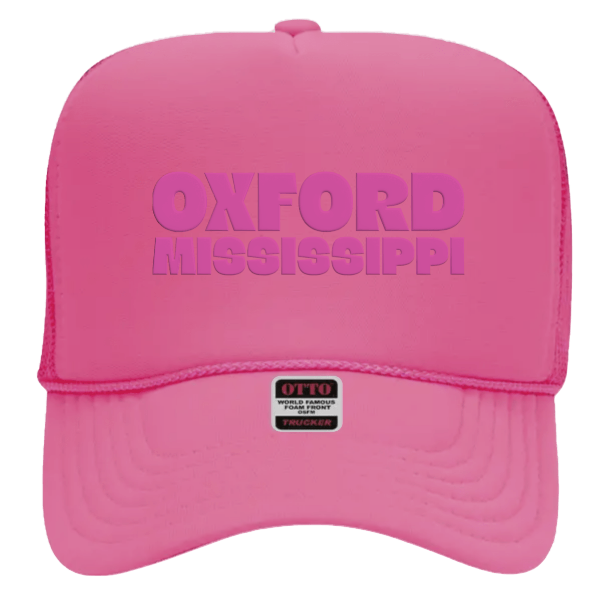 Oxford Monochrome Puff Ink Trucker Hat - Shop B - Unlimited - caps adjustable