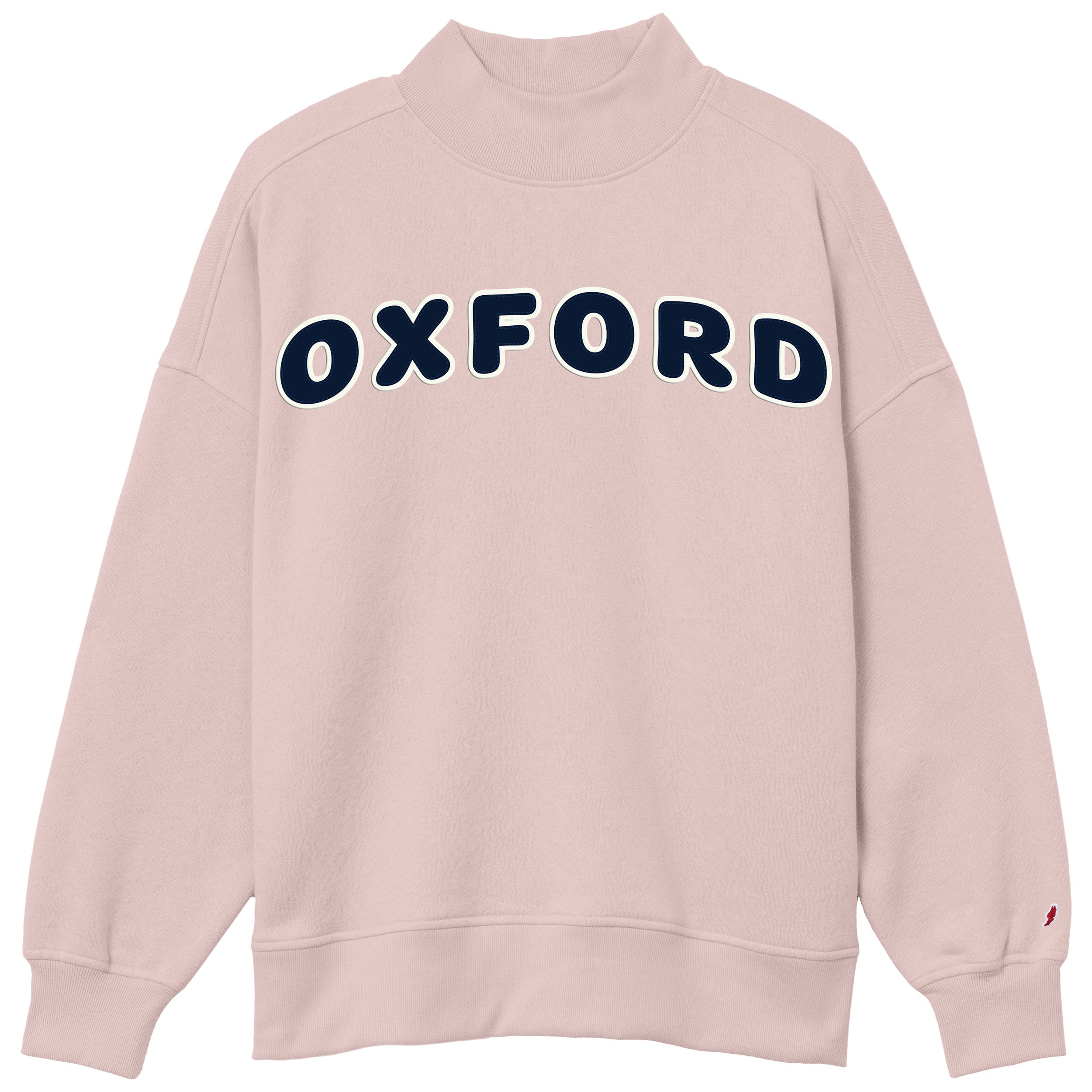 Arched Oxford Dusty Rose Mock Neck Sweatshirt