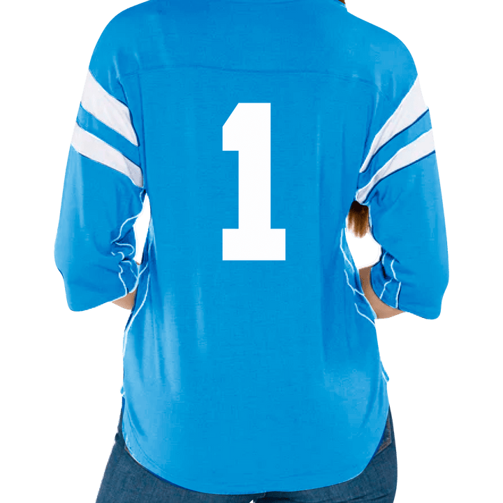 Powder Blue Ole Miss Football Jersey T-Shirt - Shop B - Unlimited -