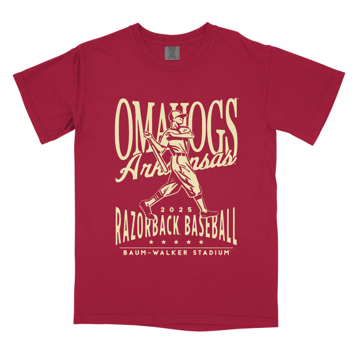 Razorbacks Vintage Swing Baseball T-Shirt - Shop B - Unlimited -