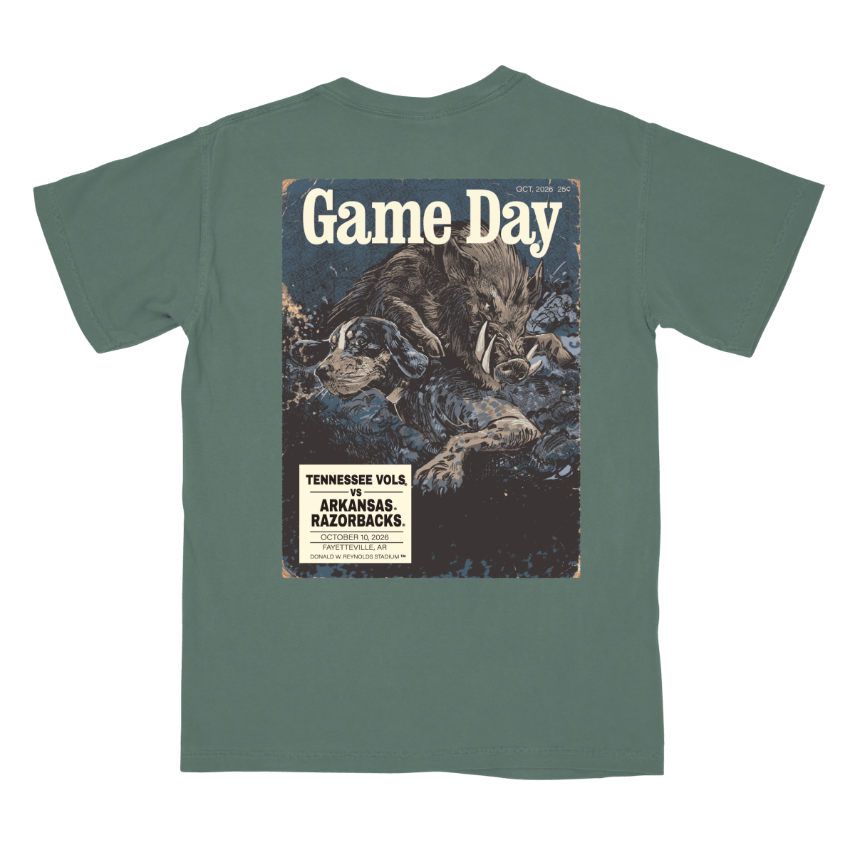 Tennessee Vols vs Arkansas Razorbacks 2026 Game Day T-Shirt - Game Day Apparel - T-Shirt