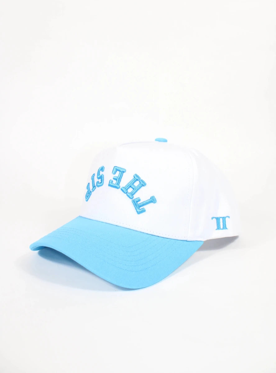 The Sip White & Light Blue Hat - Game Day Apparel - Caps Adjustable