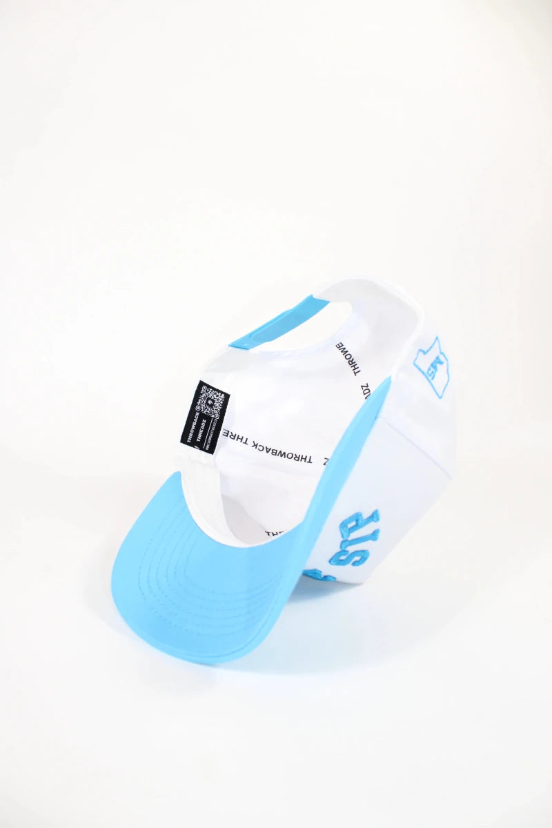 The Sip White & Light Blue Hat - Game Day Apparel - Caps Adjustable