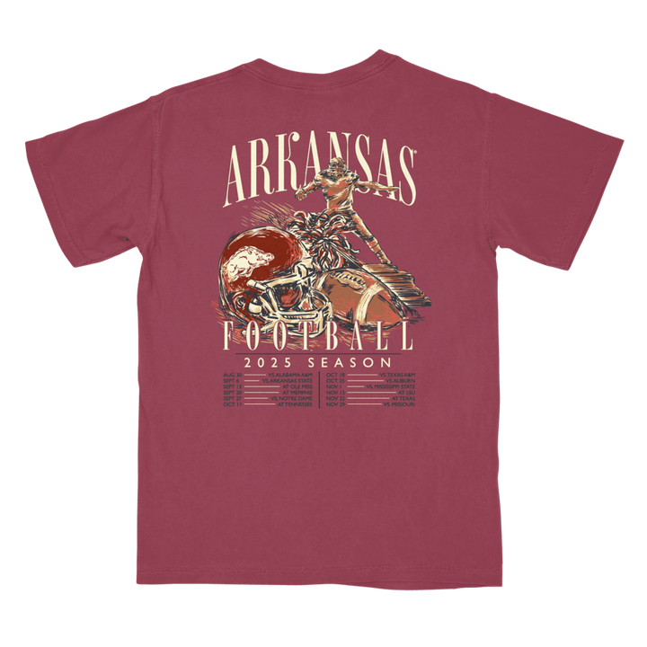 University of Arkansas Football Schedule 2025 T-Shirt - Shop B - Unlimited -