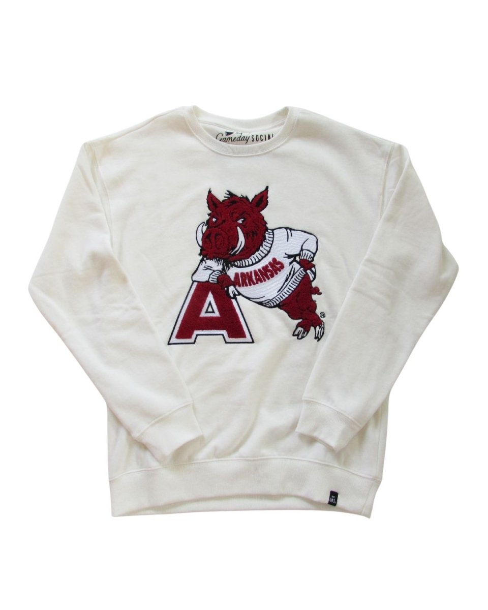 University of Arkansas Mascot Chenille Sweatshirt - Shop B - Unlimited -