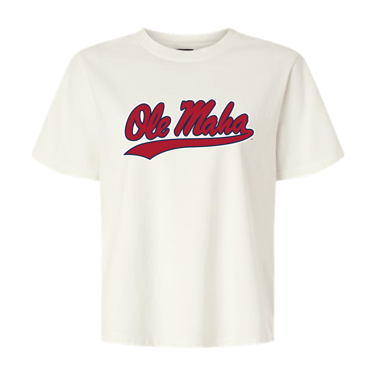 University of Mississippi Olemaha Boxy Crop T-Shirt - Game Day Apparel -