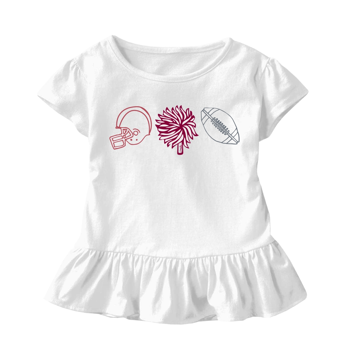 Alabama Football Youth Ruffle T-Shirt