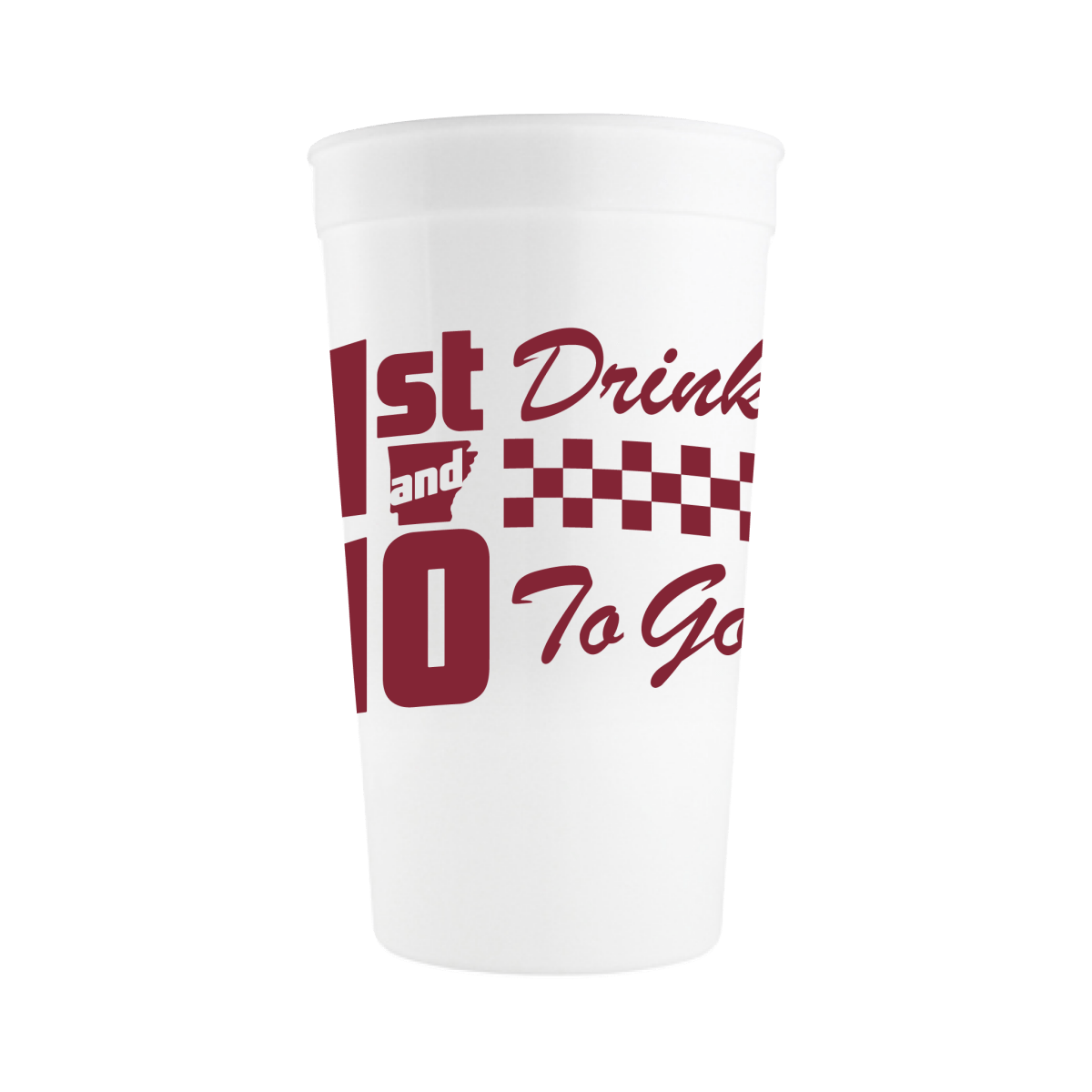 Arkansas First and Ten Cup - Shop B - Unlimited - novelty drinkware