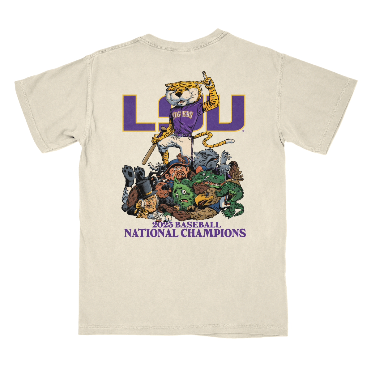 Men's LSU Tigers 2023 National Champions Gold Cool Jersey V5 - All