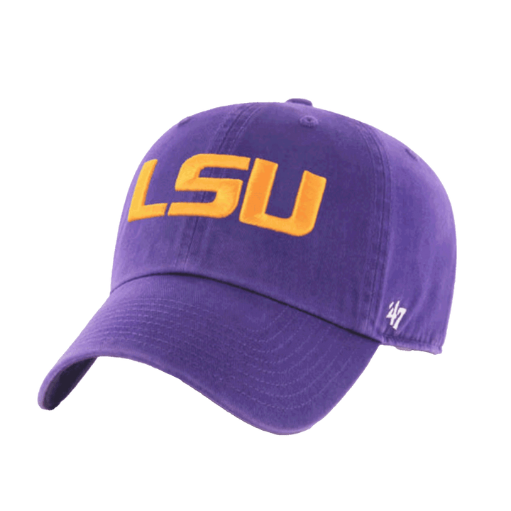 LSU Classic Logo 47 Brand Clean Up Hat - Shop B - Unlimited - caps adjustable