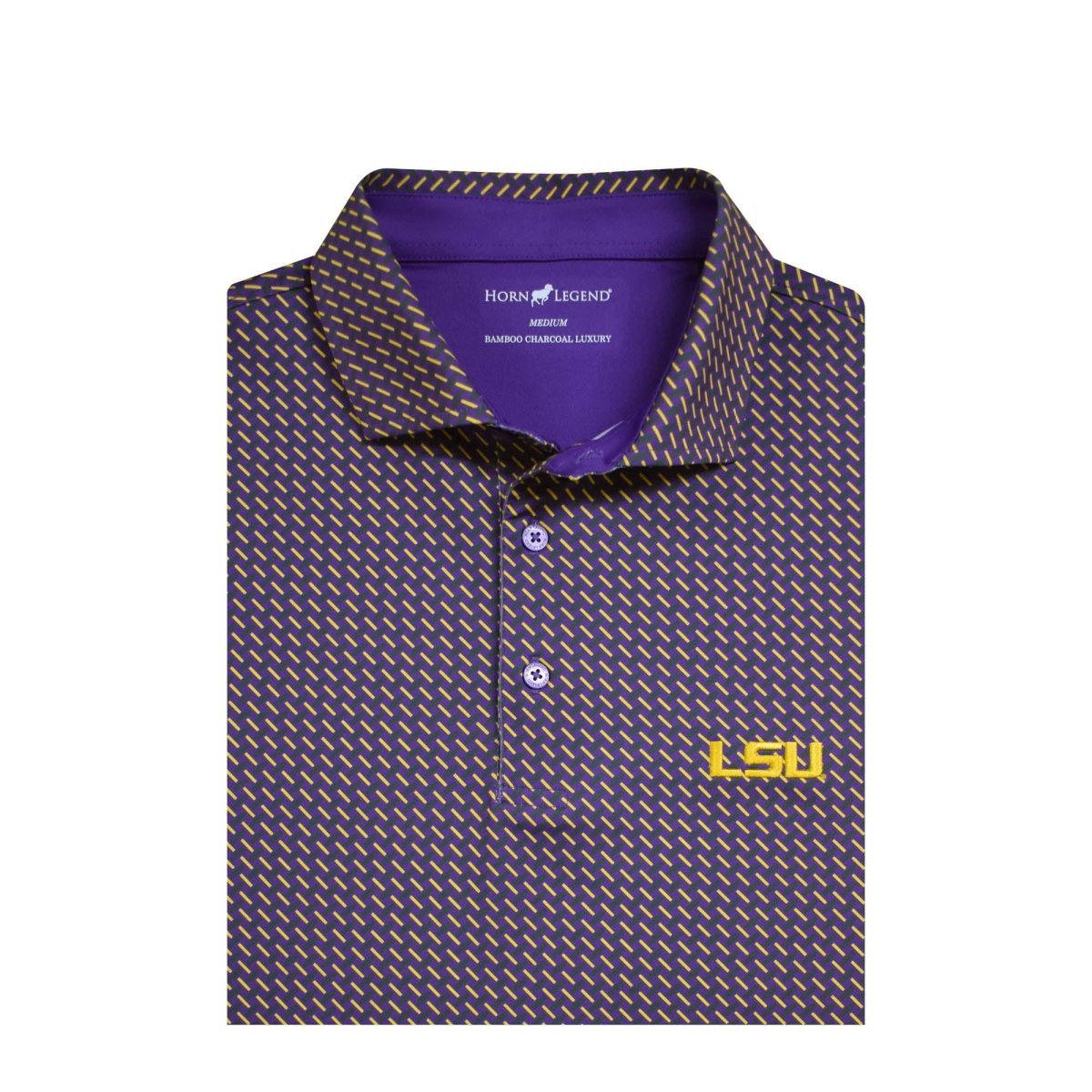 Louisiana State University LSU Horn Legend Mardi Gras Polo Shop.B Unlimited Shop B Unlimited