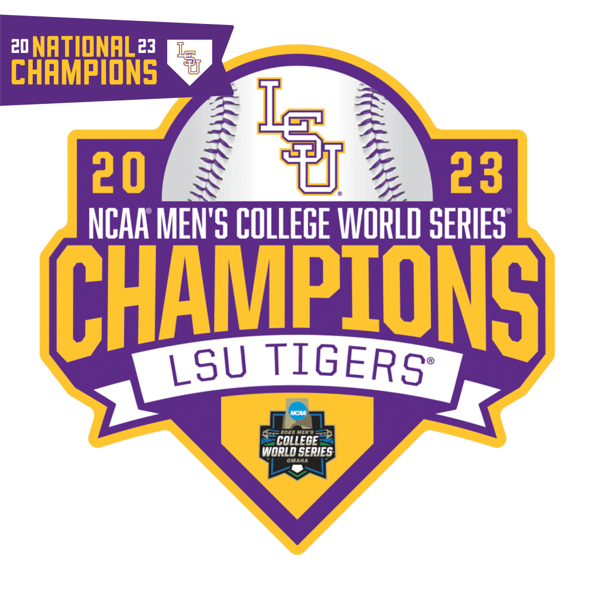 Louisiana State University - 2023 Baseball National Champs Sticker 
