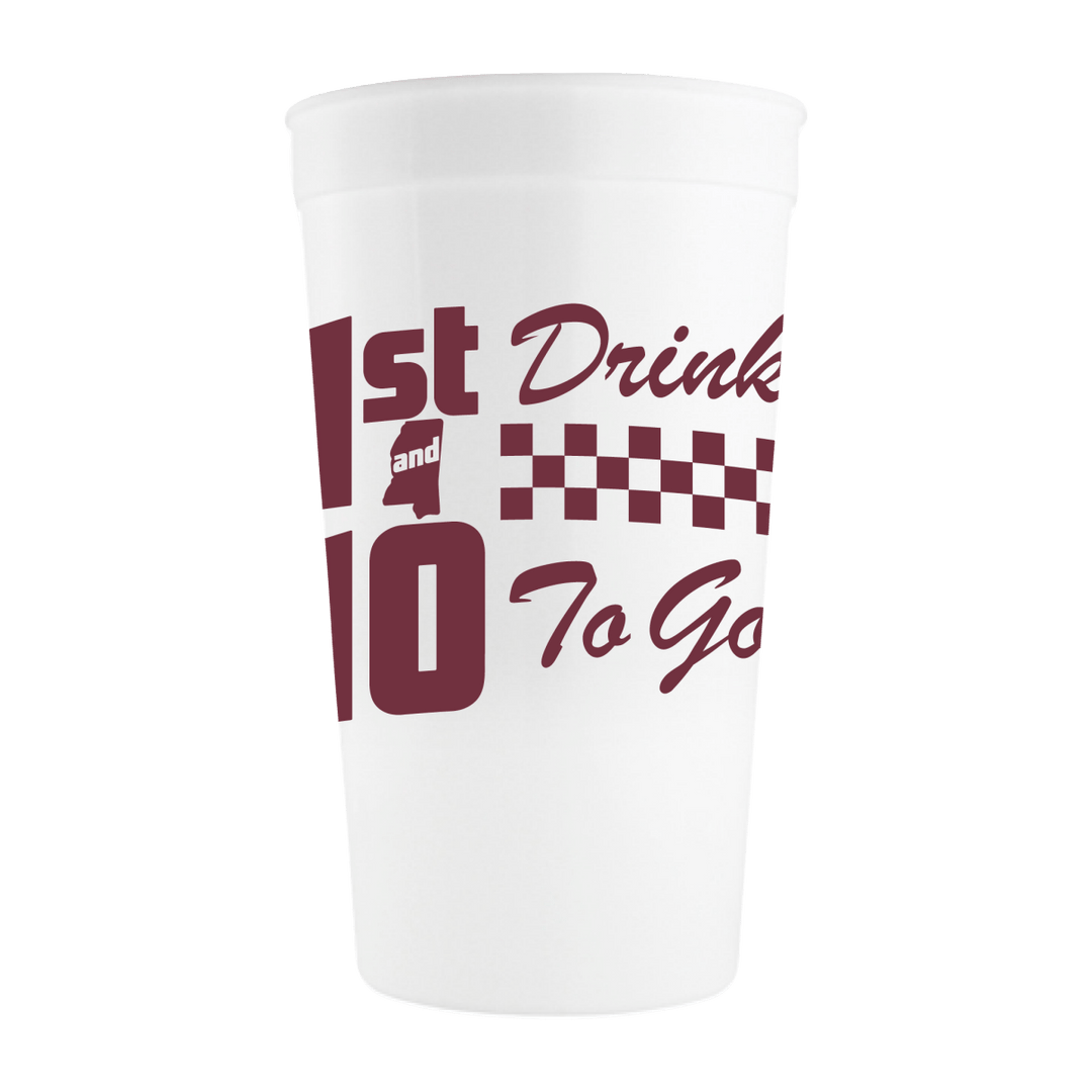 Mississippi State First and Ten Cup - Shop B - Unlimited - novelty drinkware