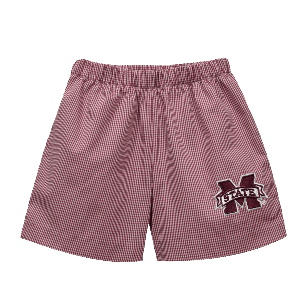 Mississippi State University Gingham Pull On Short - Shop B - Unlimited - youth bottoms