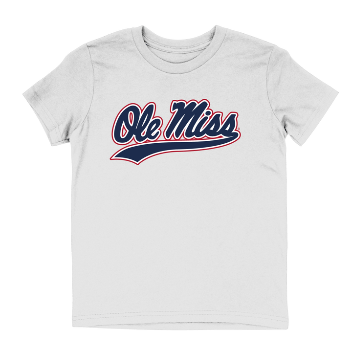 Ole Miss Baseball Script Youth T - Shirt - Shop B - Unlimited - youth tee