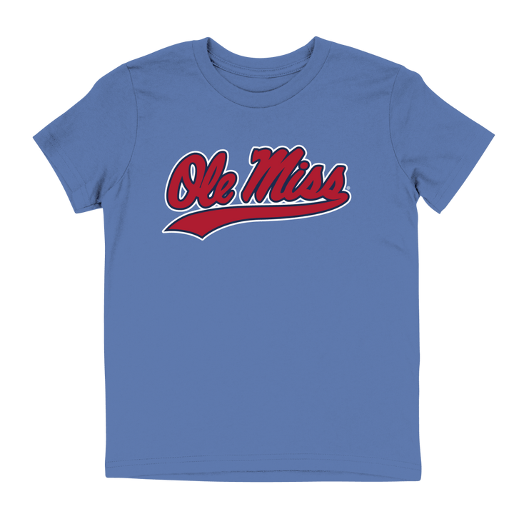 Ole Miss Baseball Script Youth T - Shirt - Shop B - Unlimited - youth tee