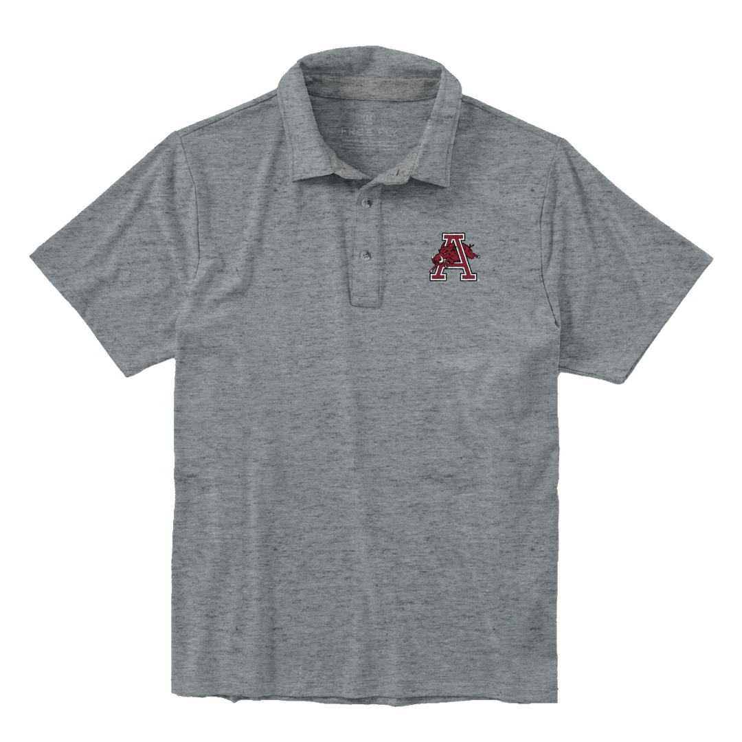 University of Arkansas Free Fly Men's Bamboo Flex Polo - Shop B - Unlimited - men resort