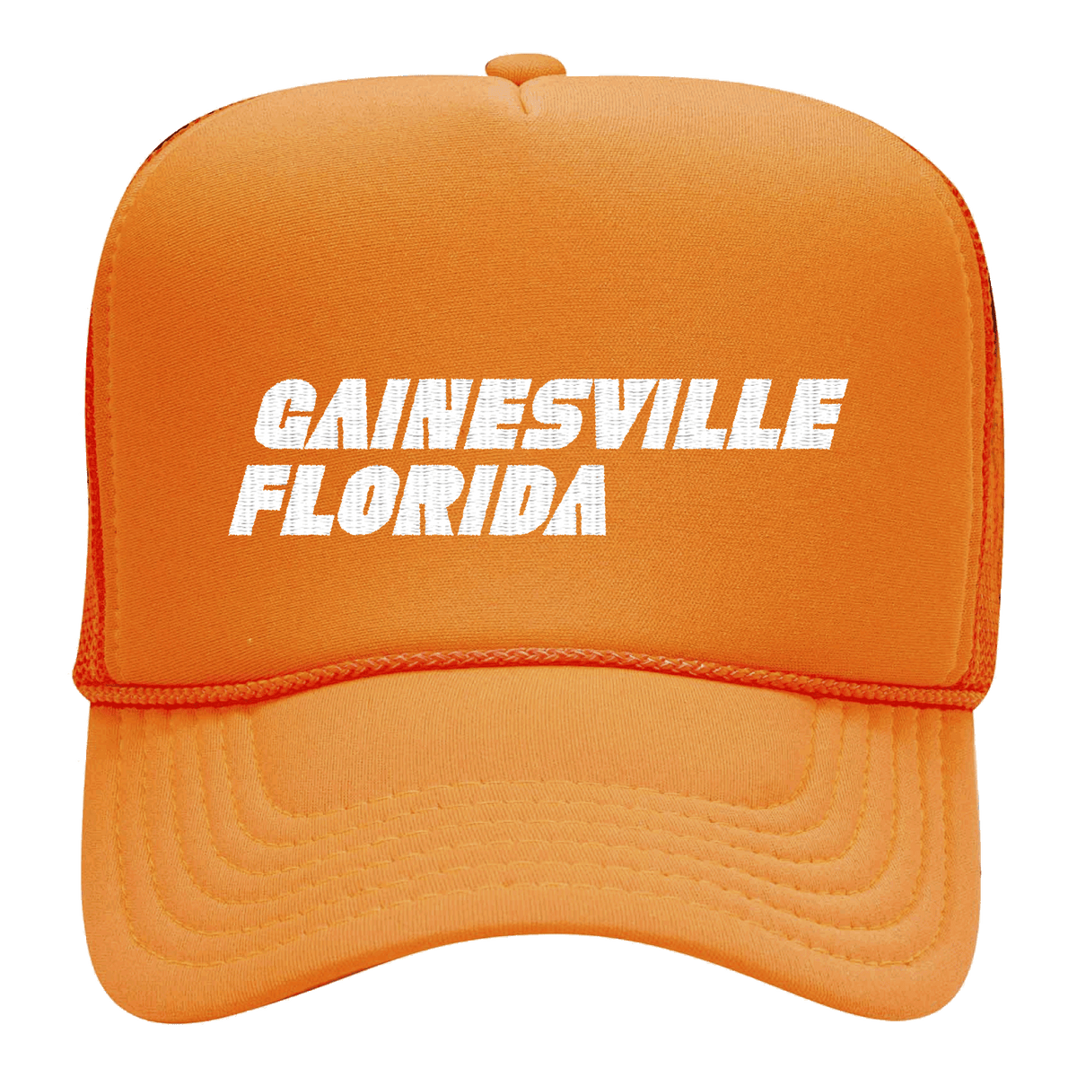 Gainesville Florida Neon Orange Trucker Hat