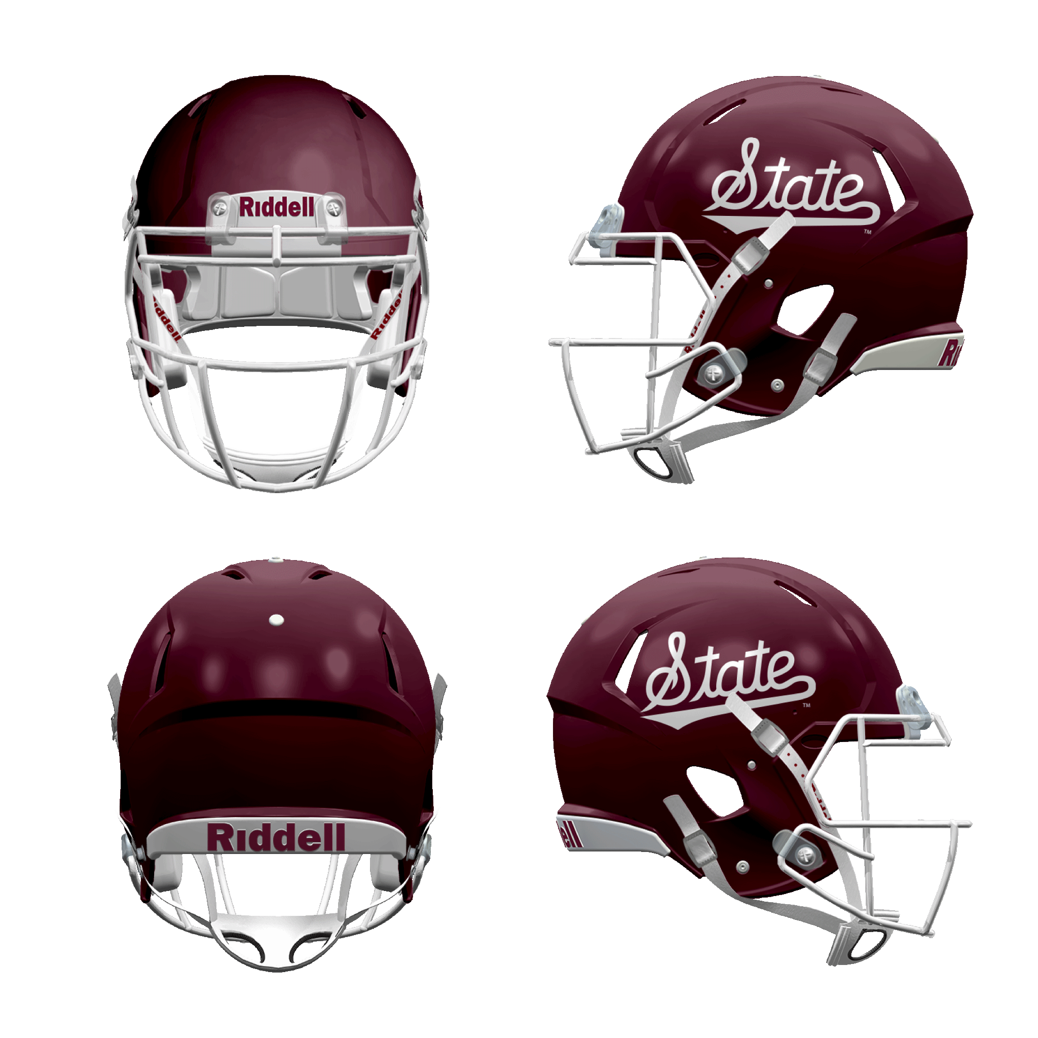 Mississippi State University Riddell Speed Authentic Helmet - Shop B - Unlimited - novelty misc