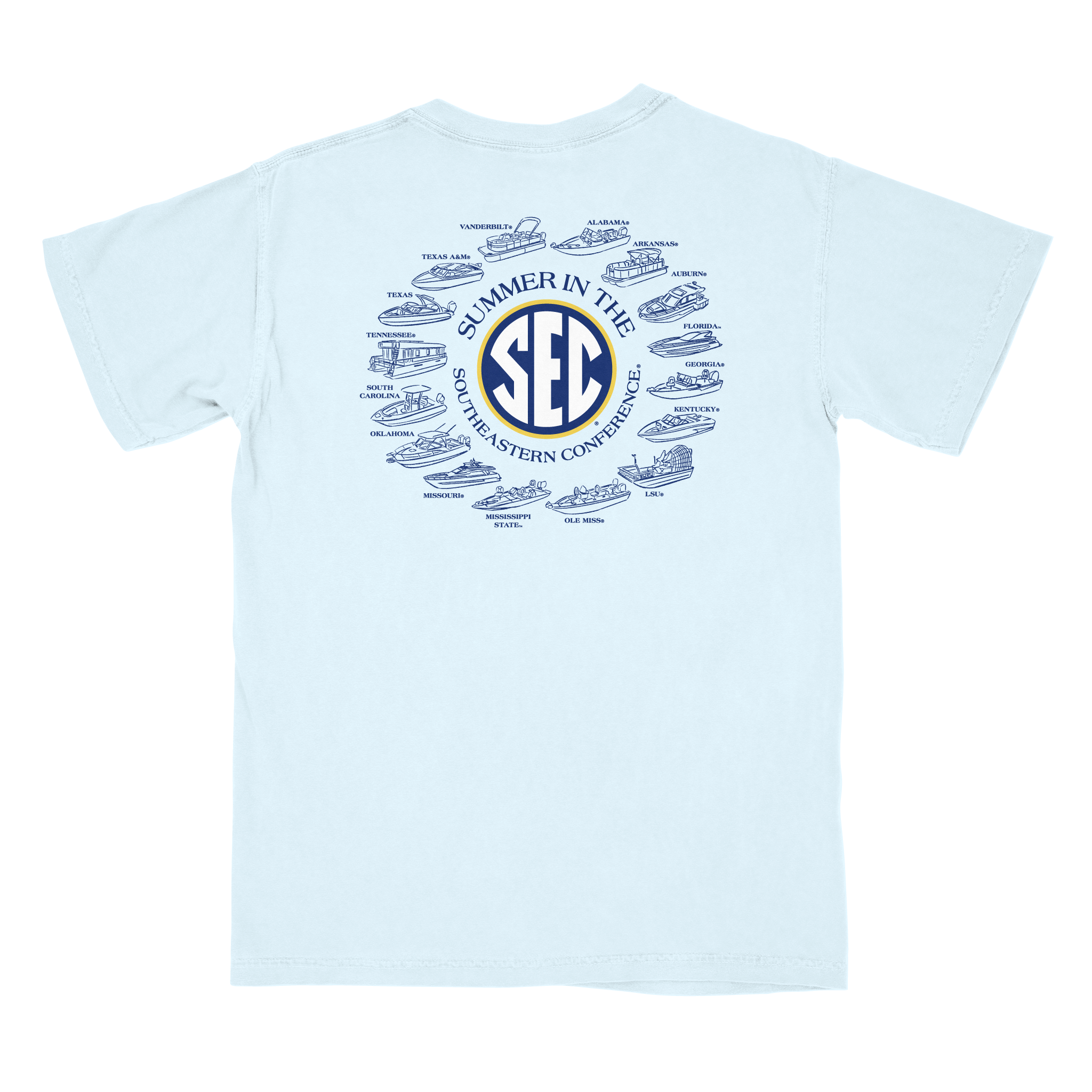 Mississippi State University SEC Summer Boats T-Shirt