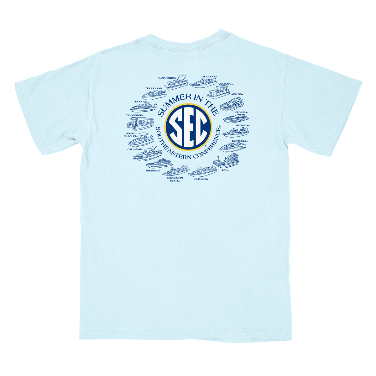 Mississippi State University SEC Summer Boats T-Shirt