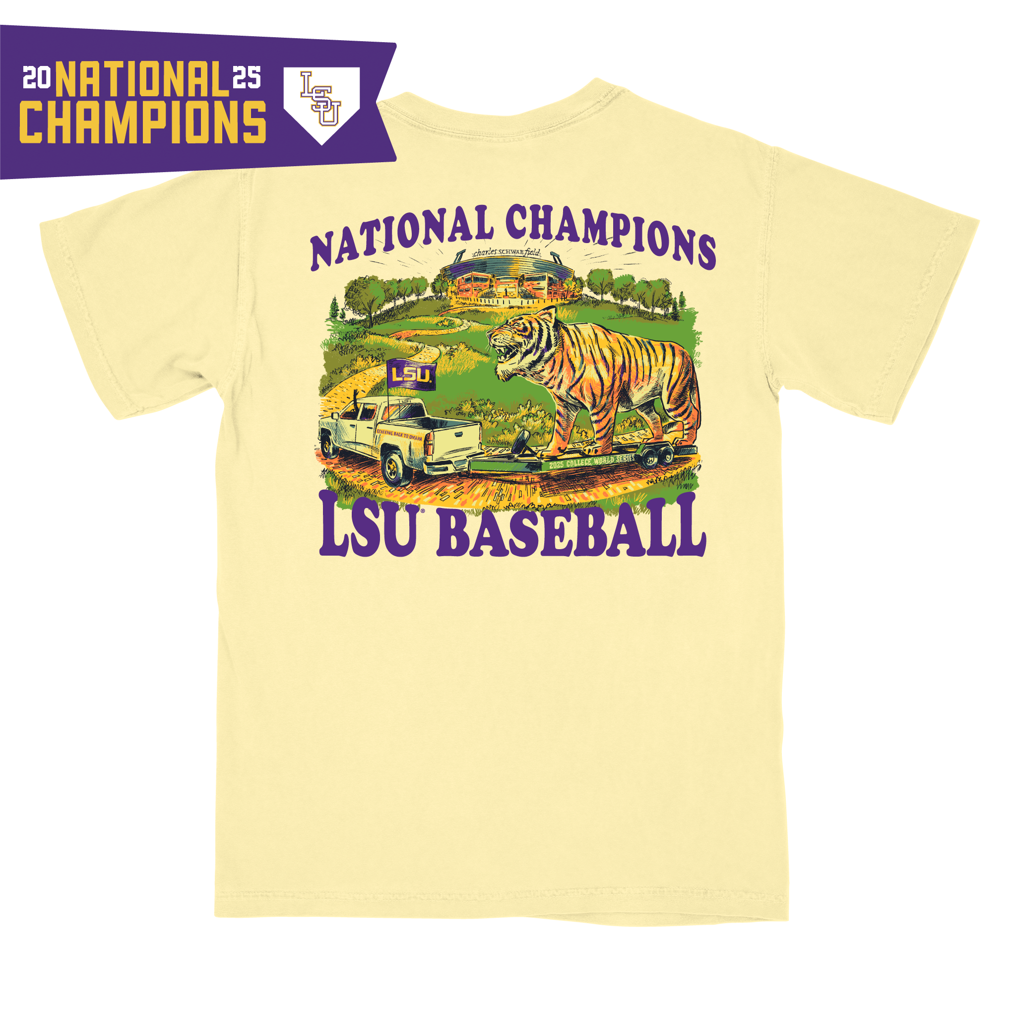 LSU Mike's Road Trip to Omaha 2025 T-Shirt