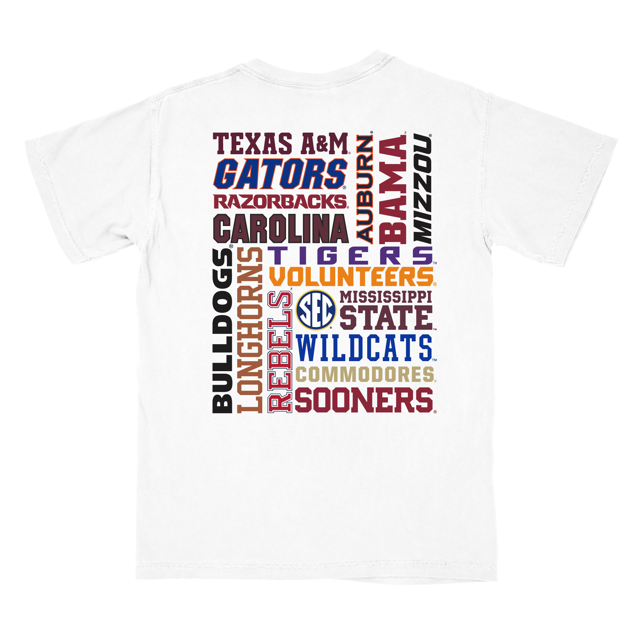 Ole Miss SEC Font Family T-Shirt