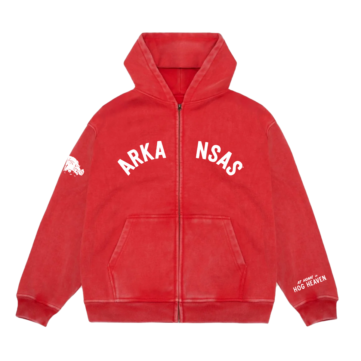Arkansas Patchwork Full Zip Hoodie