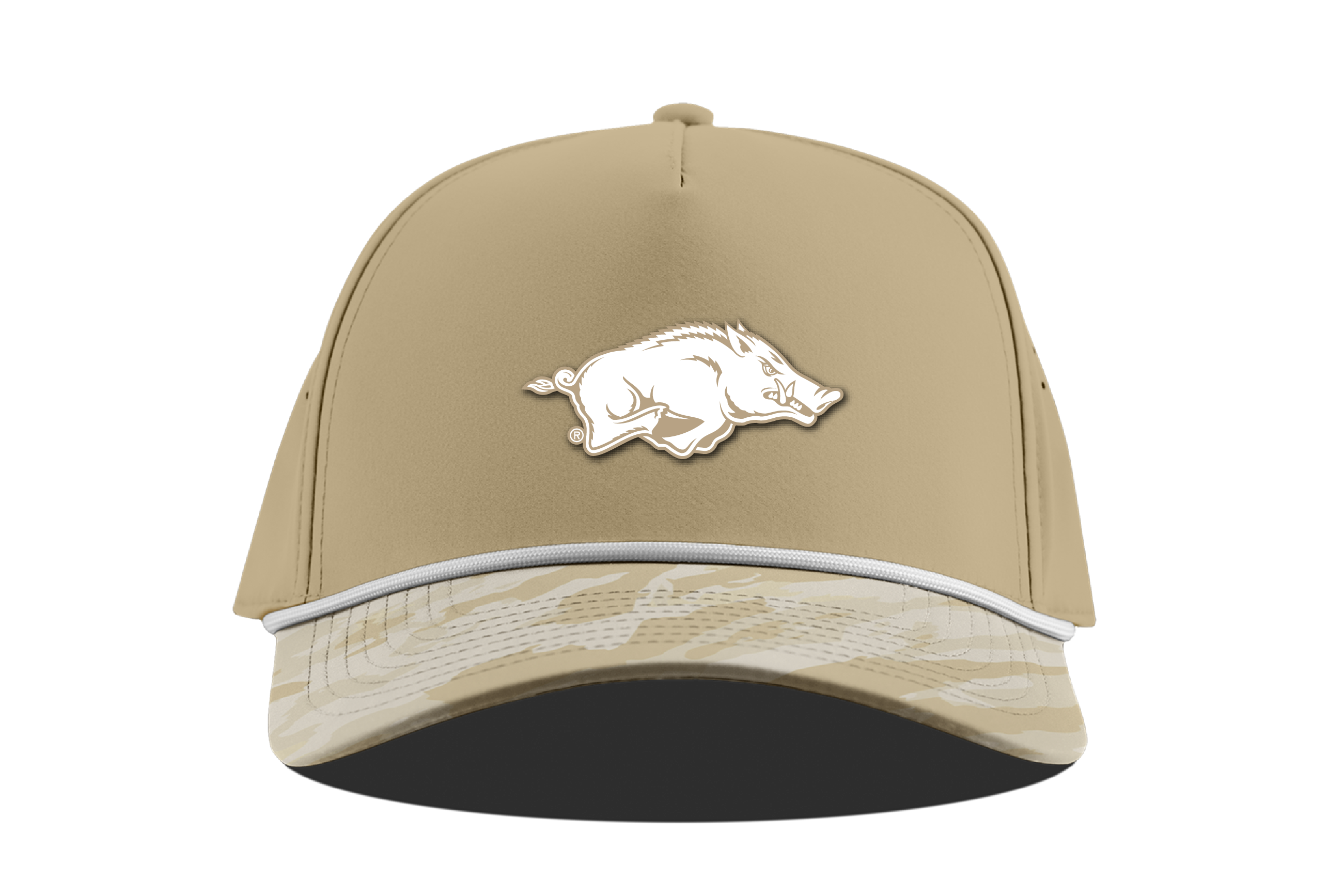 Arkansas Branded Bills Desert Camo Series Curved 5 Panel Rope Hat
