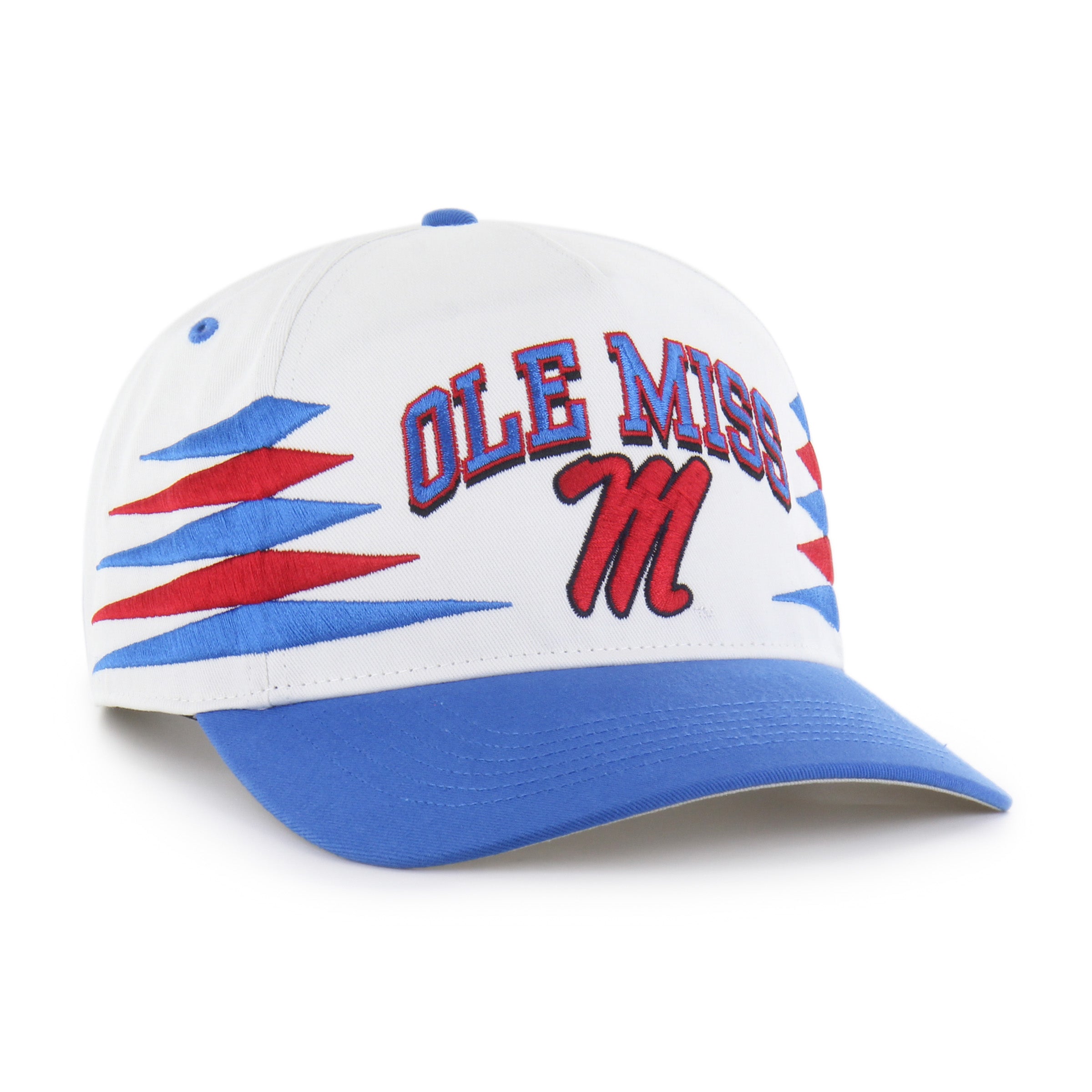 Ole Miss Rebels White Diamond Cut 47 Brand Hitch Hat