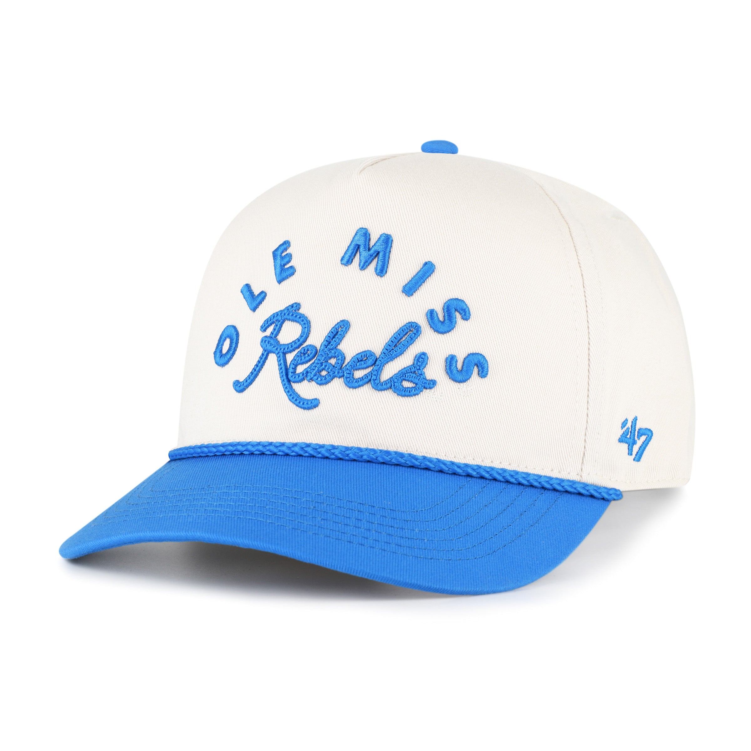 Ole Miss Rebels Natural Rope Script 47 Brand Hitch Hat