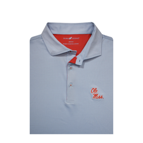 Ole Miss Helmet Script Horn Legend Dot Pattern Polo