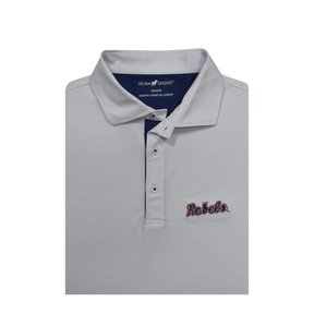 Ole Miss Rebels Script Horn Legend Pin Dot Pattern Polo