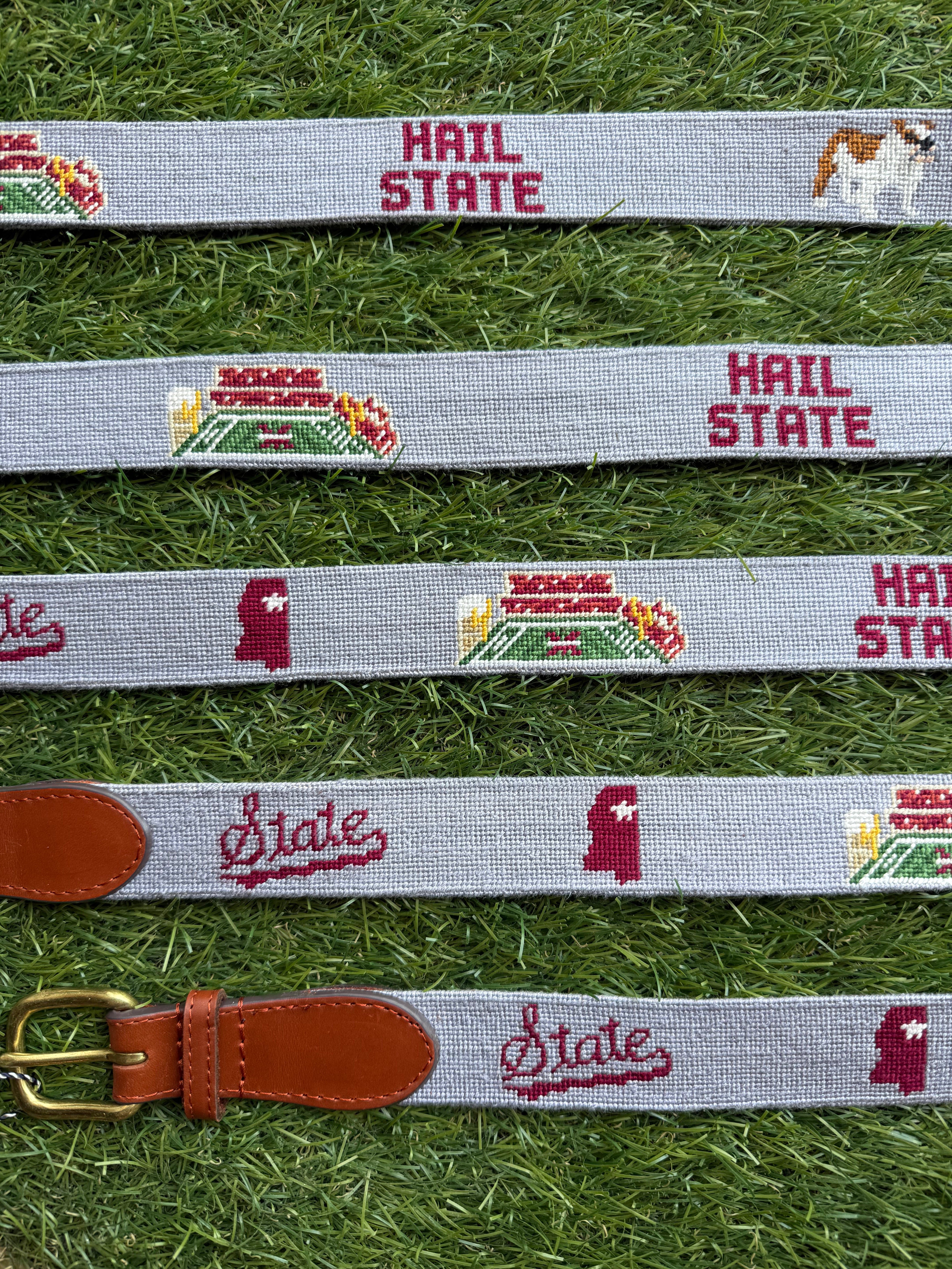 Mississippi State University Smathers and Branson Needlepoint Belt