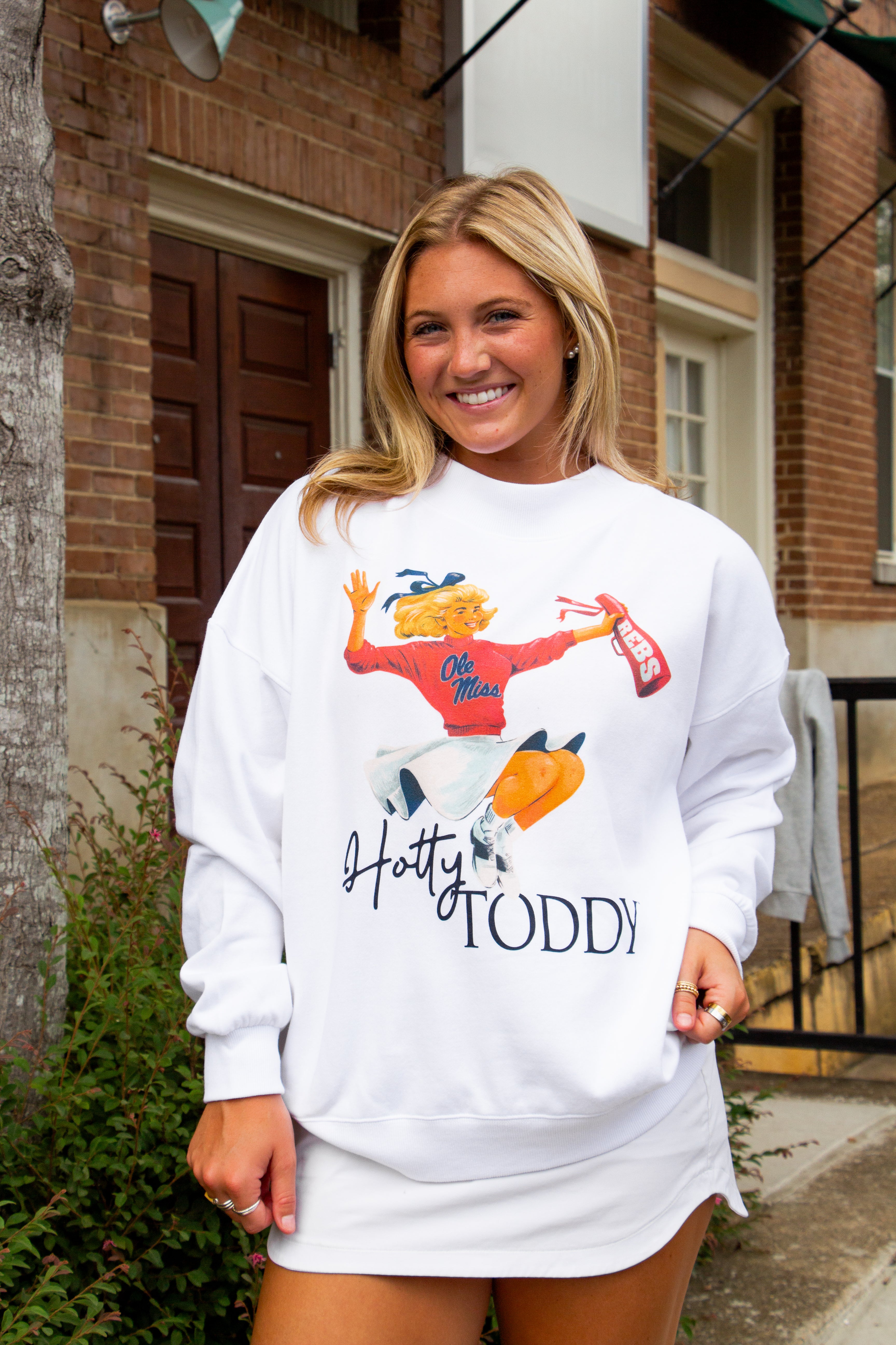 Ole Miss Vintage Cheerleader Mock Neck Sweatshirt