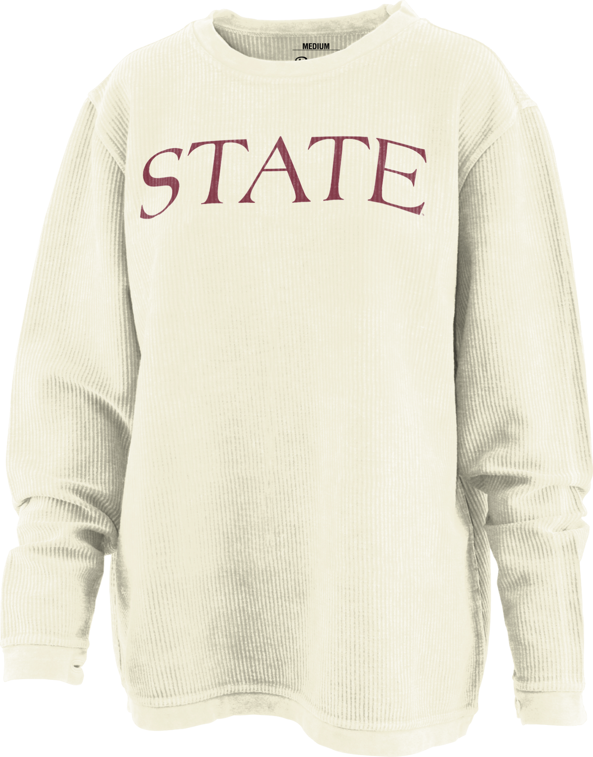 MSU Pressbox Bar Print Comfy Corded Sweatshirt