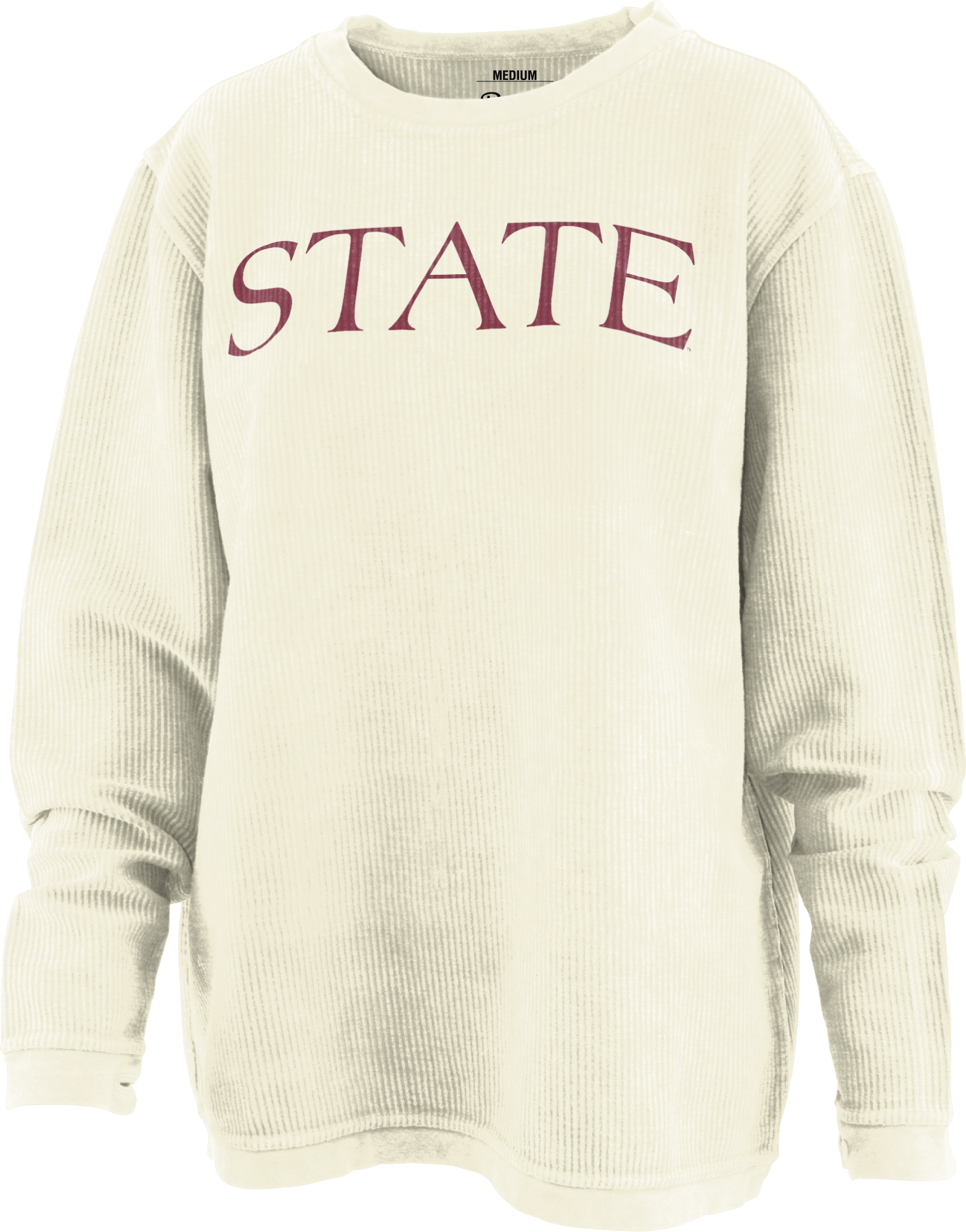 MSU Pressbox Bar Print Comfy Corded Sweatshirt