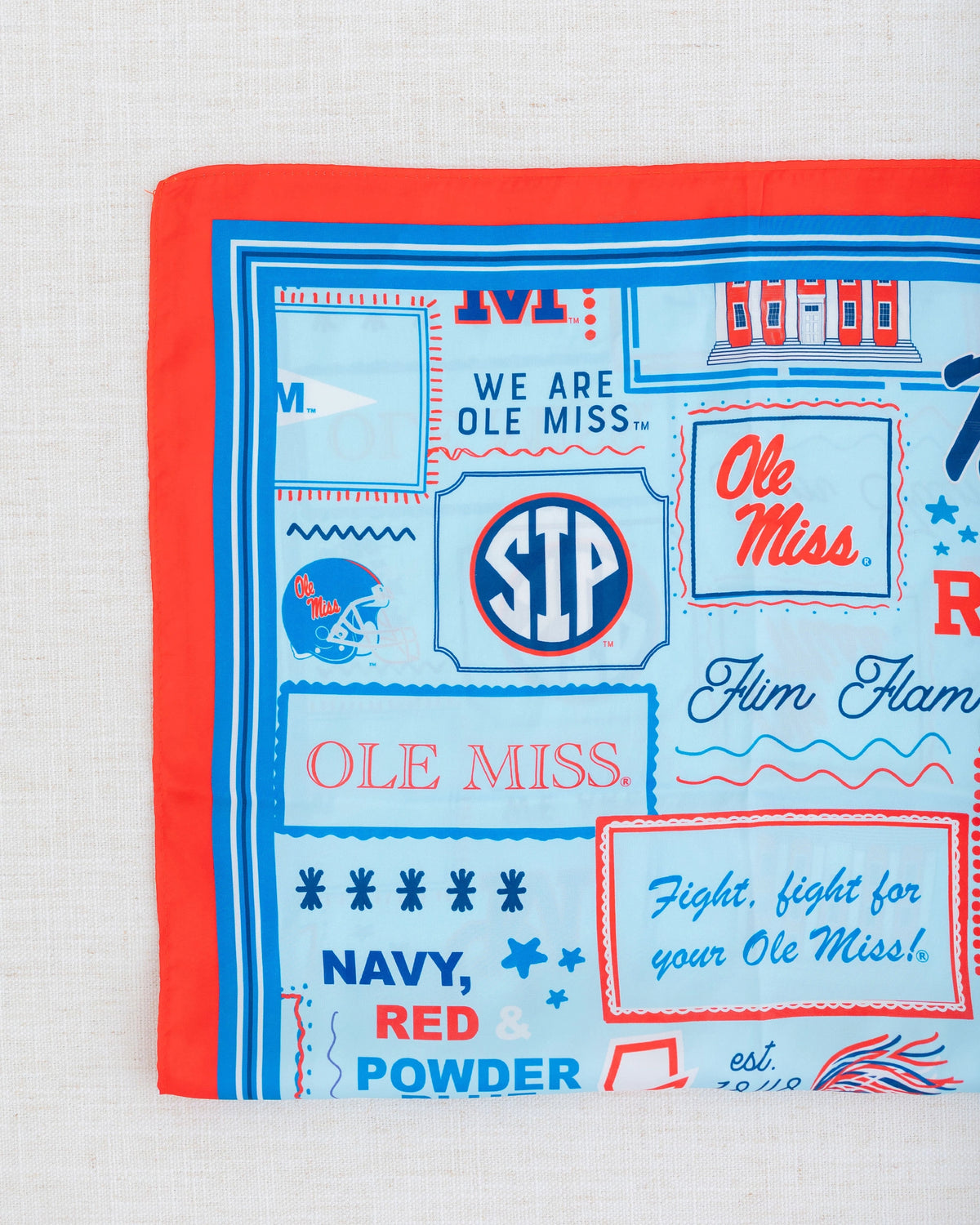 Ole Miss Silk Scarf